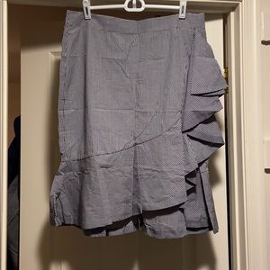 Banana Republic Navy Checkerboard Pencil Skirt